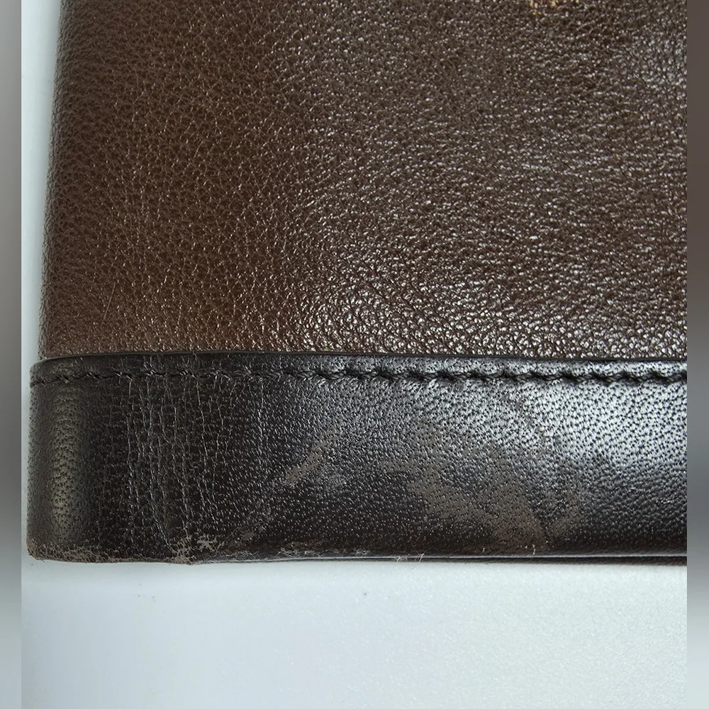 Tumi Bifold Men's Brown Leather Two Tone Wallet